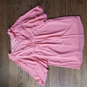 Formal Dark Blush Dress with Accebt Rhinestones